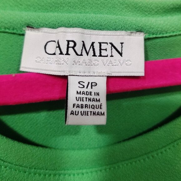 Ladies' Carmen Marc Valvo Top, Size S, Green Grass in color, NWT - Picture 4 of 11
